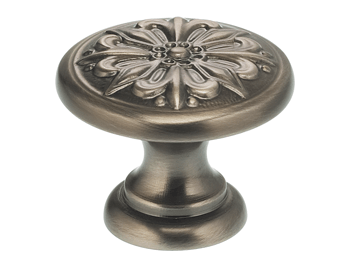1-9/16" Diameter Graphic Flower Omnia Cabinet Knob - New York Hardware