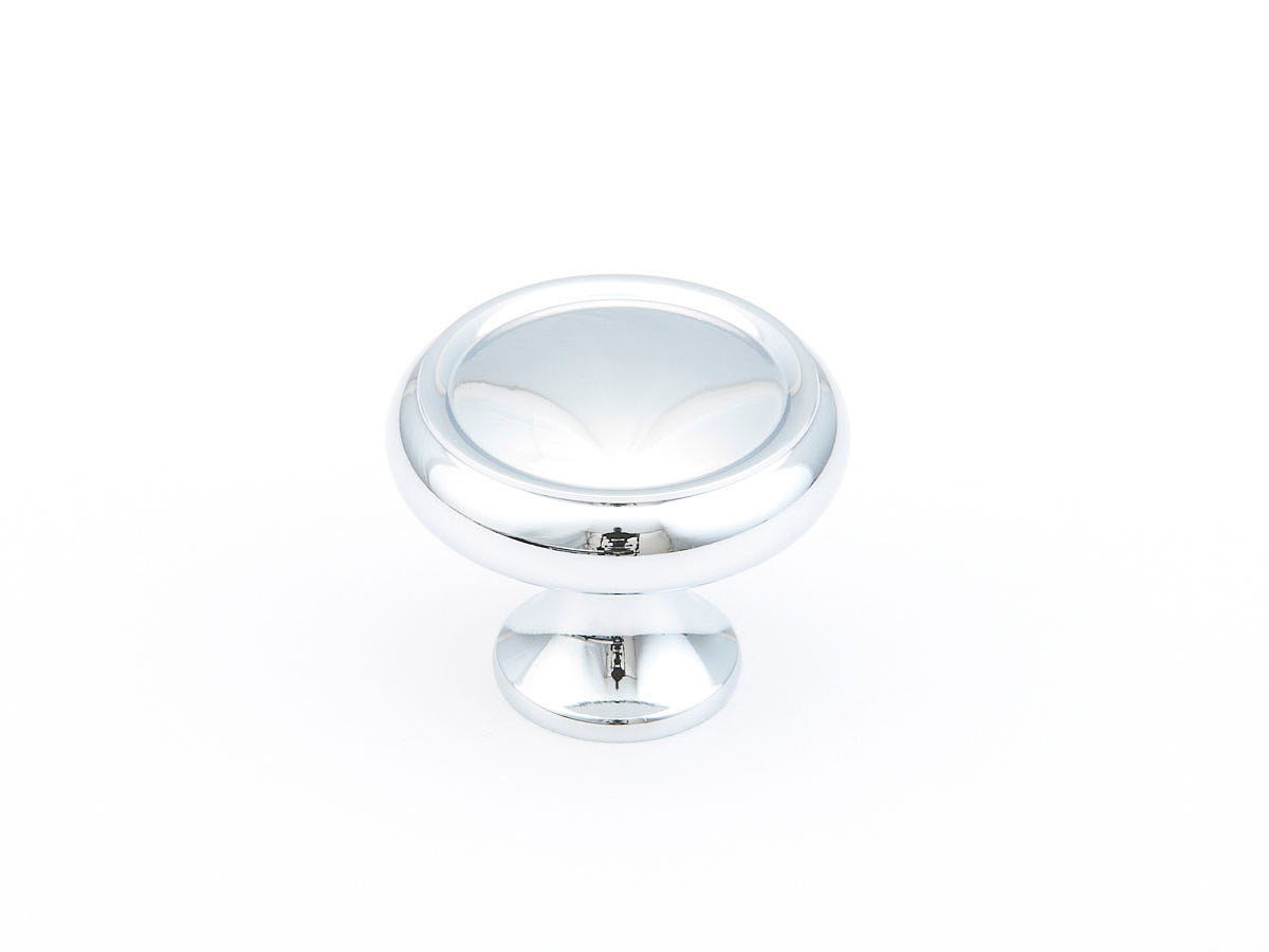 Traditional Ridged Knob by Schaub - Polished Chrome - New York Hardware