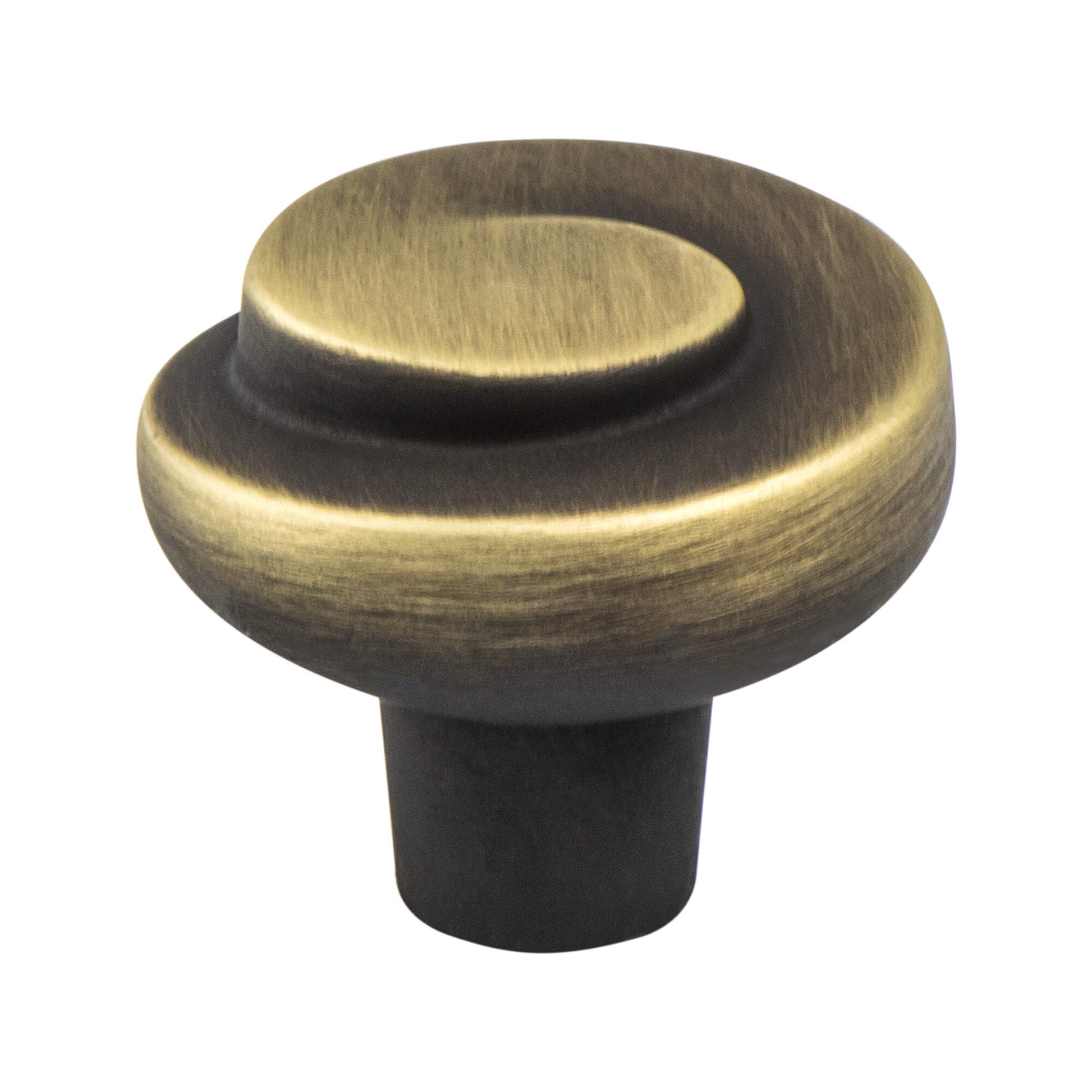 Rustic Brushed Brass - 1-3/16" - Sonata Knob by Berenson - New York Hardware