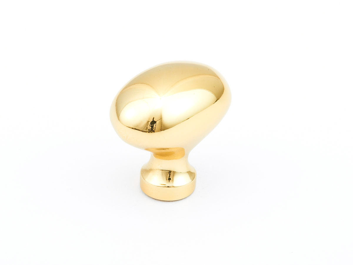Traditional Egg Knob by Schaub - Polished Brass - New York Hardware