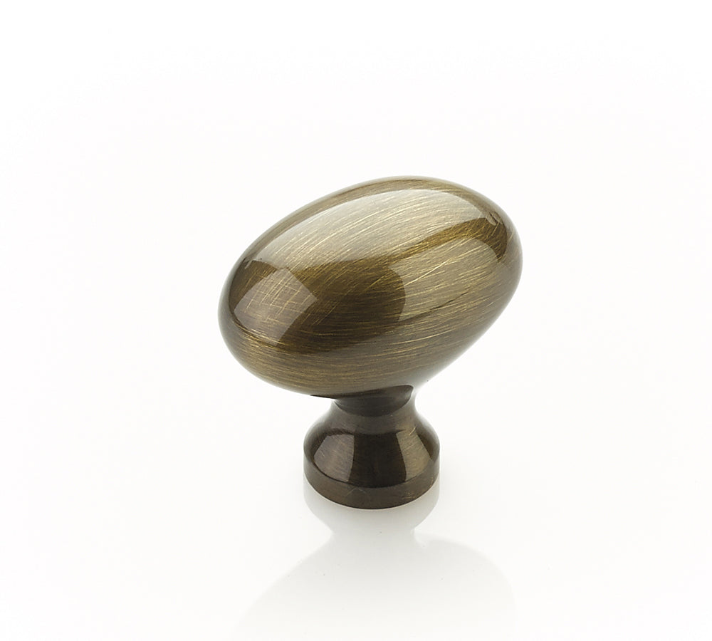 Traditional Egg Knob by Schaub - Antique Brass - New York Hardware