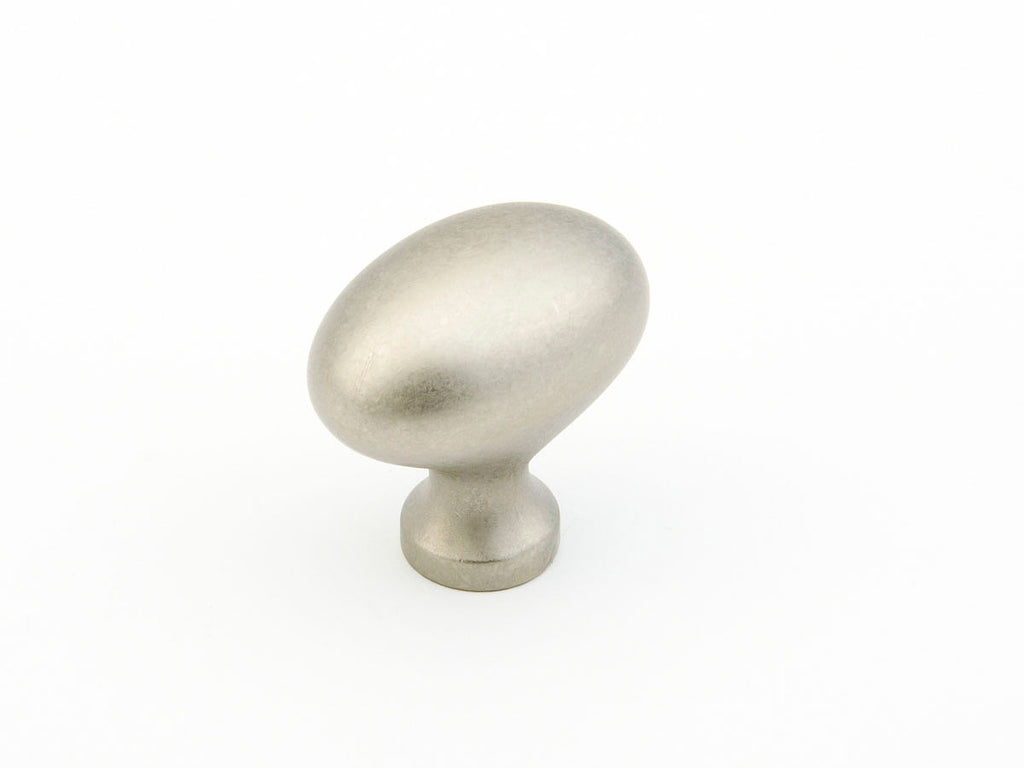 Traditional Egg Knob by Schaub - Distressed Nickel - New York Hardware
