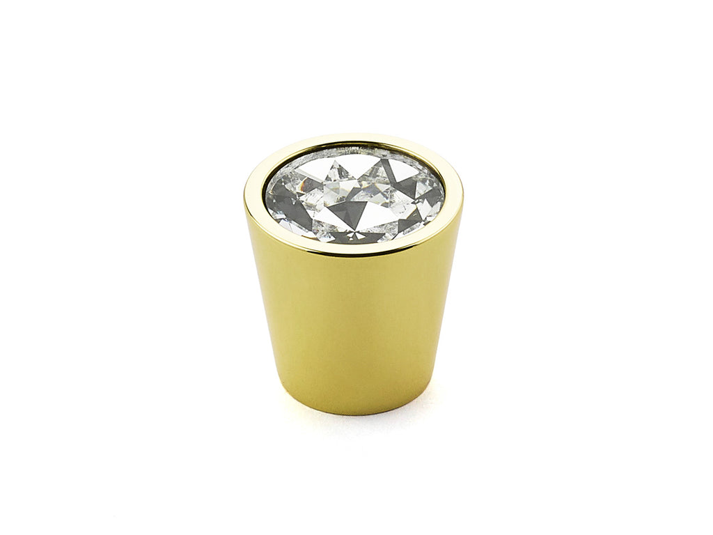 Stargaze Cylinder Knob by Schaub - Polished Brass - New York Hardware