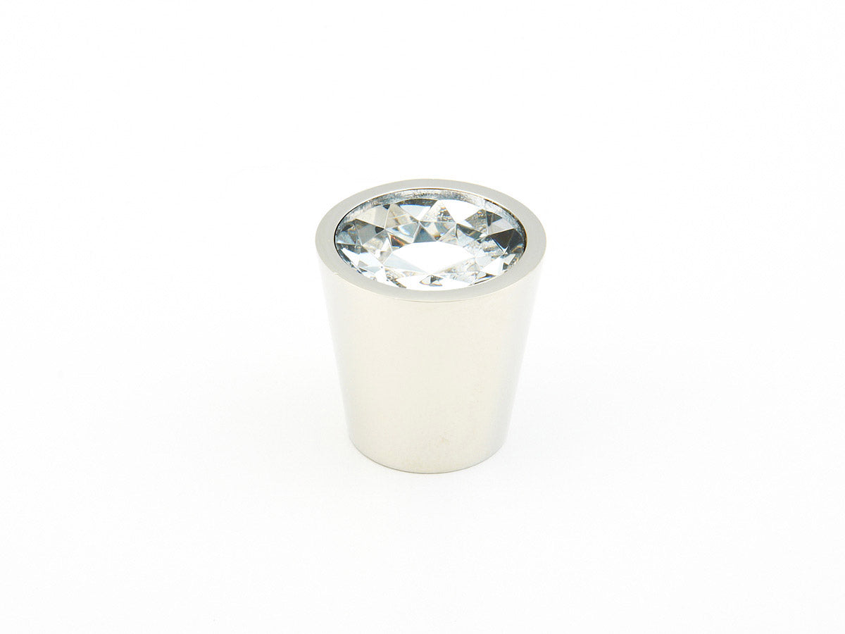 Stargaze Cylinder Knob by Schaub - Polished Nickel - New York Hardware