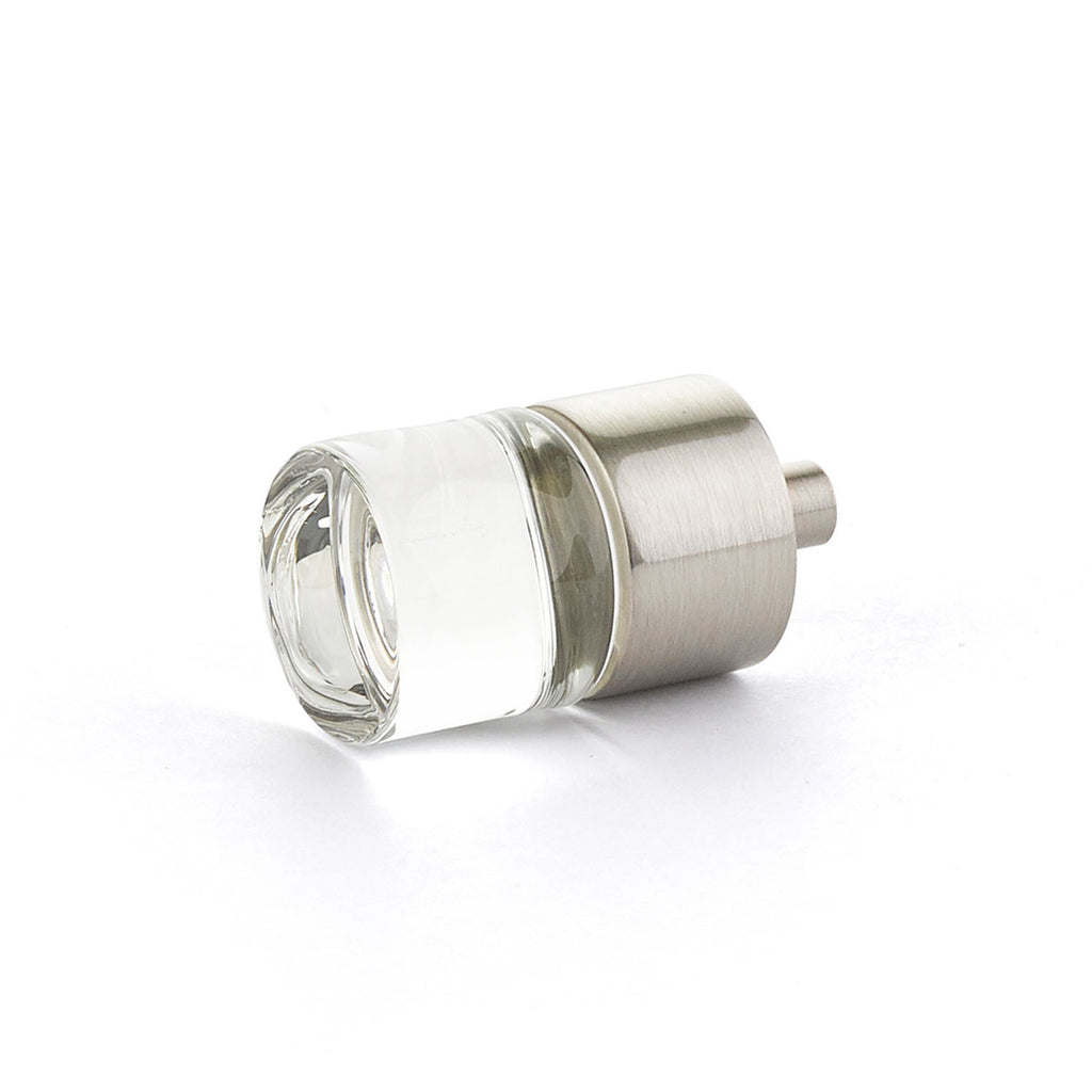 City Lights  Cylinder Glass Knob by Schaub - Satin Nickel - New York Hardware