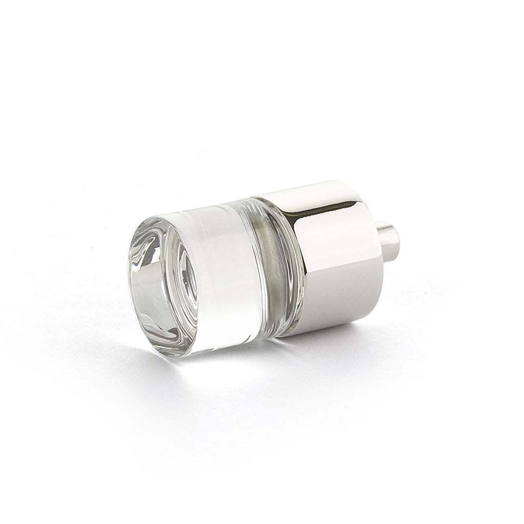 City Lights  Cylinder Glass Knob by Schaub - Polished Nickel - New York Hardware