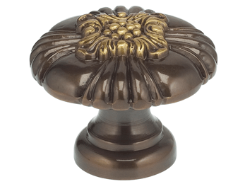 1-3/8" Diameter Omnia Floral Center Cabinet Knob - New York Hardware