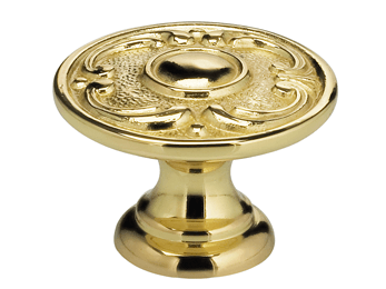 1-5/16" Diameter Omnia Circle and Scroll Cabinet Knob - New York Hardware