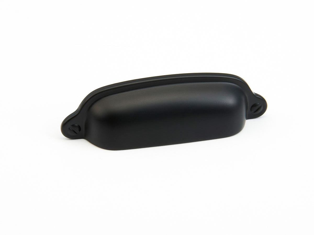 Country Cup Pull by Schaub - Flat Black - New York Hardware