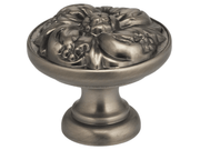 1-1/8" Diameter Omnia Ornate Flower Cabinet Knob - New York Hardware