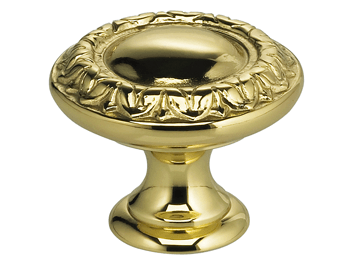 1" Diameter Omnia Ornate Border Cabinet Knob Pewter- Lacquered - New York Hardware