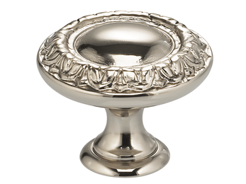 1-3/16" Diameter Omnia Ornate Border Cabinet Knob - New York Hardware