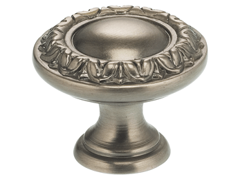 1-3/16" Diameter Omnia Ornate Border Cabinet Knob - New York Hardware