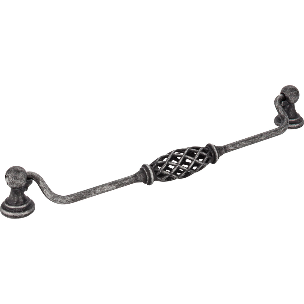 Birdcage Tuscany Drop & Ring Pull by Jeffrey Alexander - Distressed Antique Silver