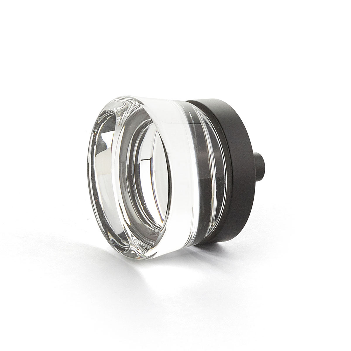 City Lights  Flat Disc Glass Knob by Schaub - Oil Rubbed Bronze - New York Hardware