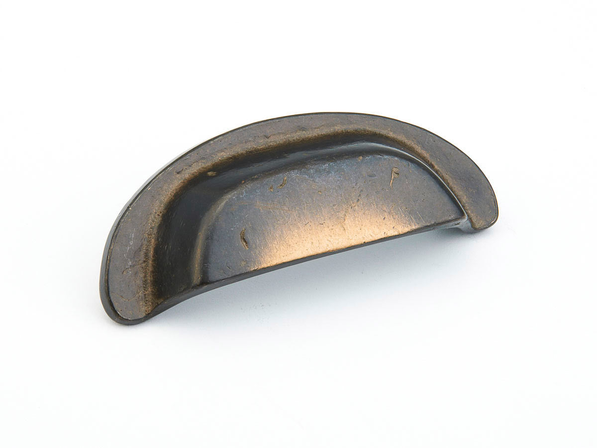 Mountain Cup Pull by Schaub - Antique Bronze - New York Hardware