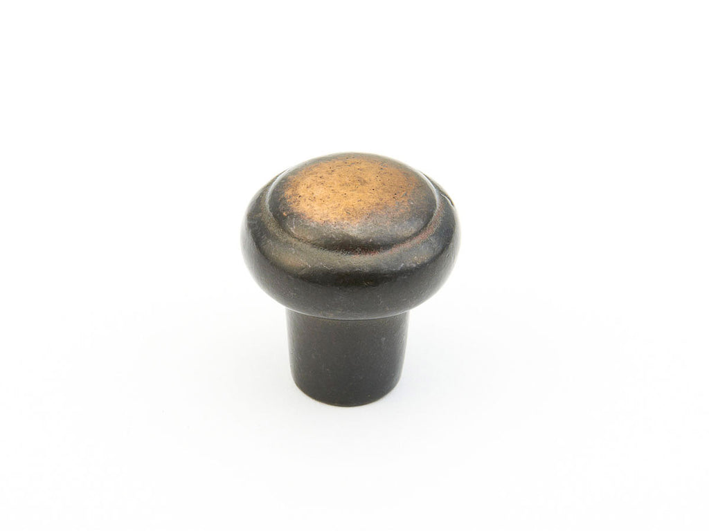 Mountain Ringed Knob by Schaub - Antique Bronze - New York Hardware