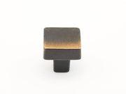 Vinci Square Knob by Schaub - Antique Bronze - New York Hardware