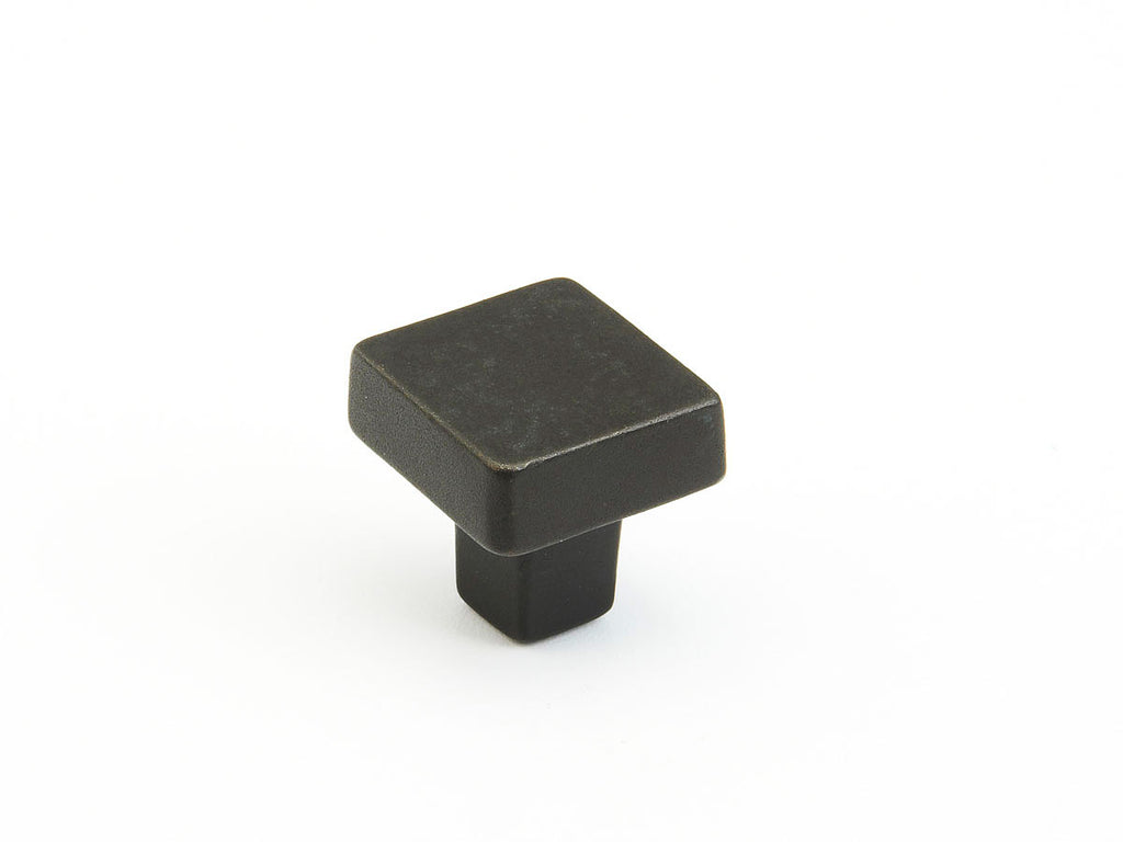 Vinci Square Knob by Schaub - Black Bronze - New York Hardware