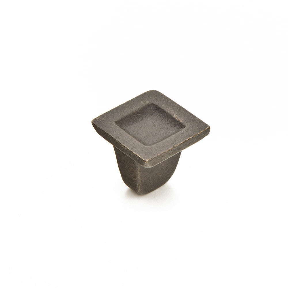 Vinci Square Indent Knob by Schaub - Black Bronze - New York Hardware