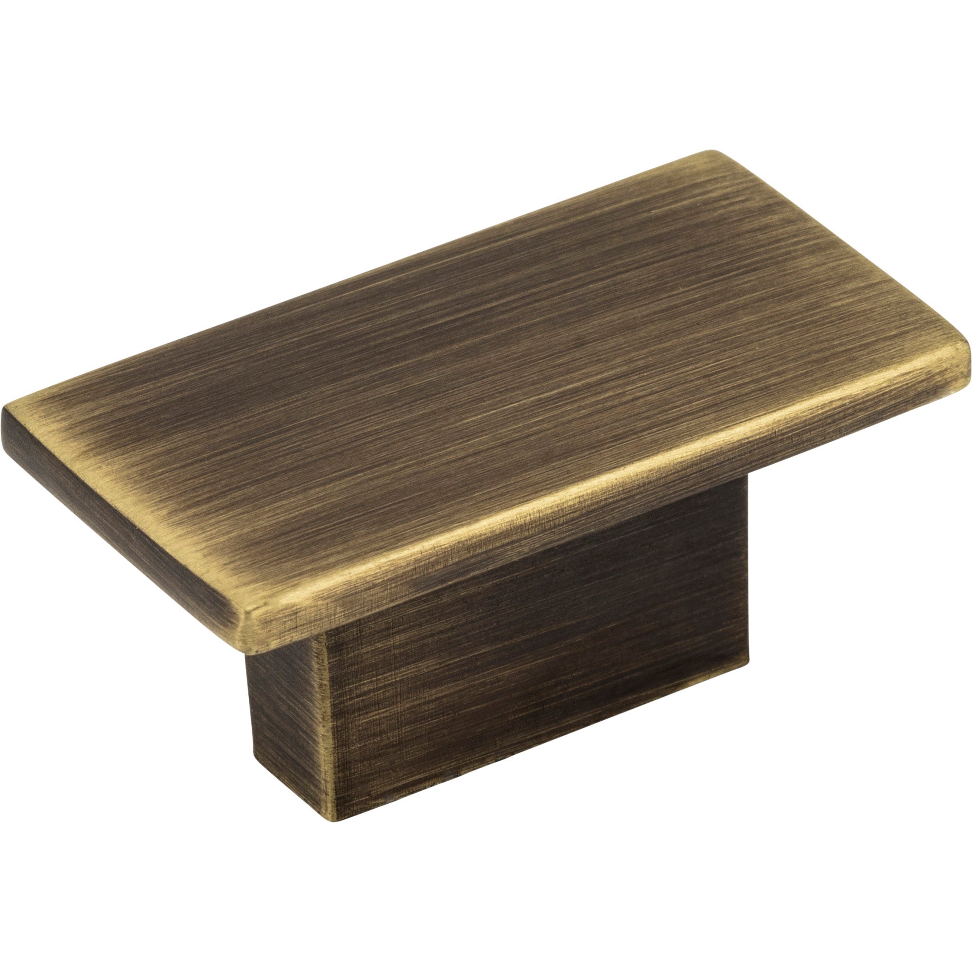 Rectangle Mirada Cabinet Knob by Jeffrey Alexander - Antique Brushed Satin Brass