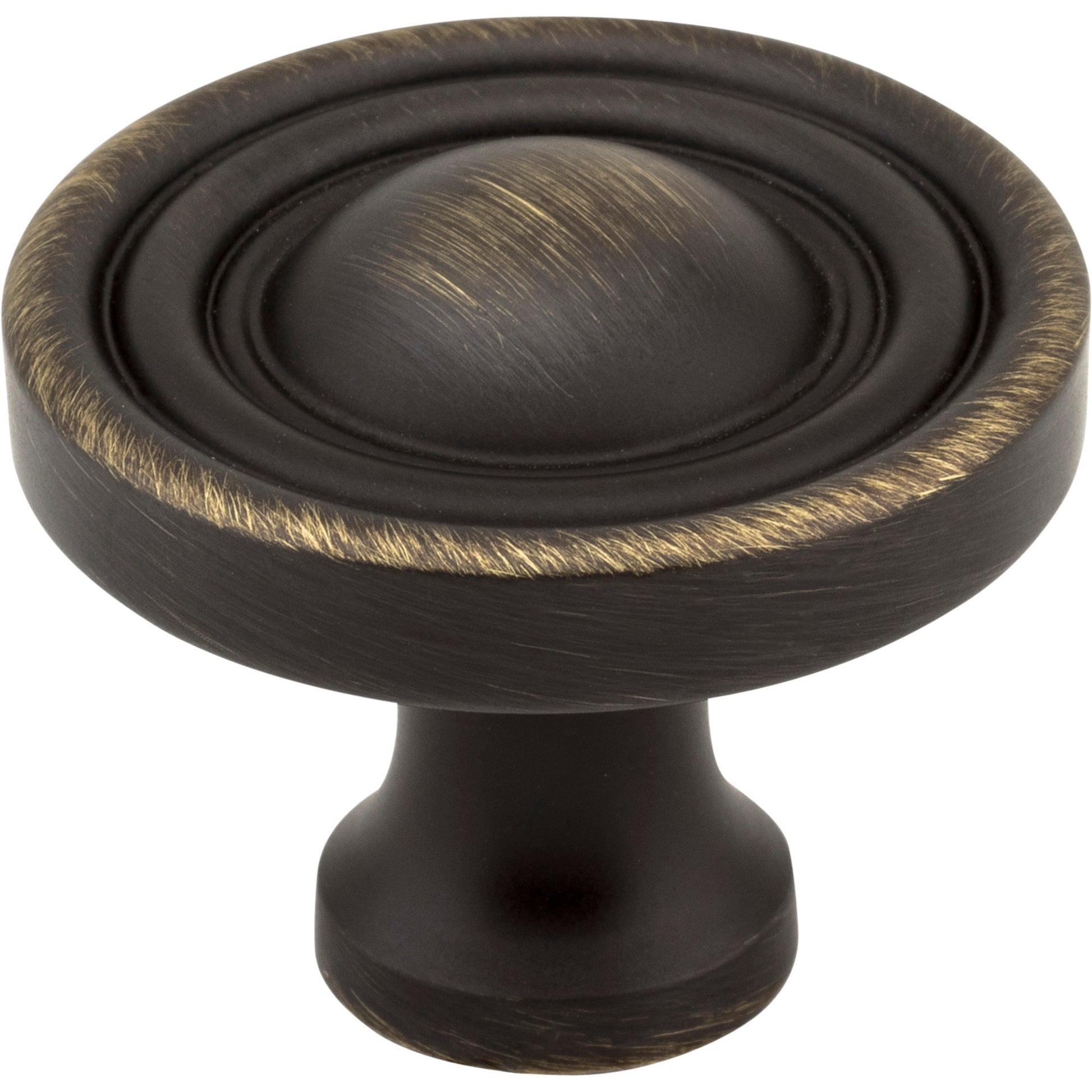 Round Bella Cabinet Knob by Jeffrey Alexander - Antique Brushed Satin Brass