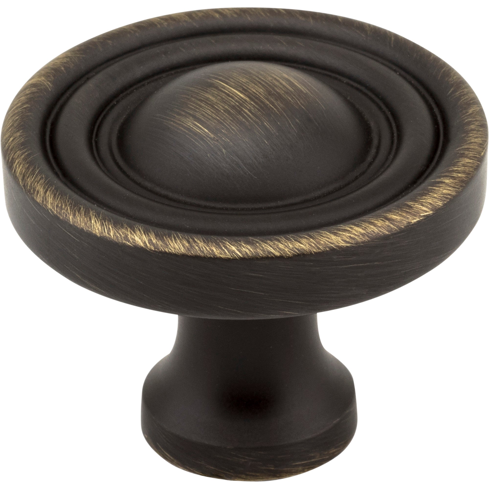 Round Bella Cabinet Knob by Jeffrey Alexander - Antique Brushed Satin Brass