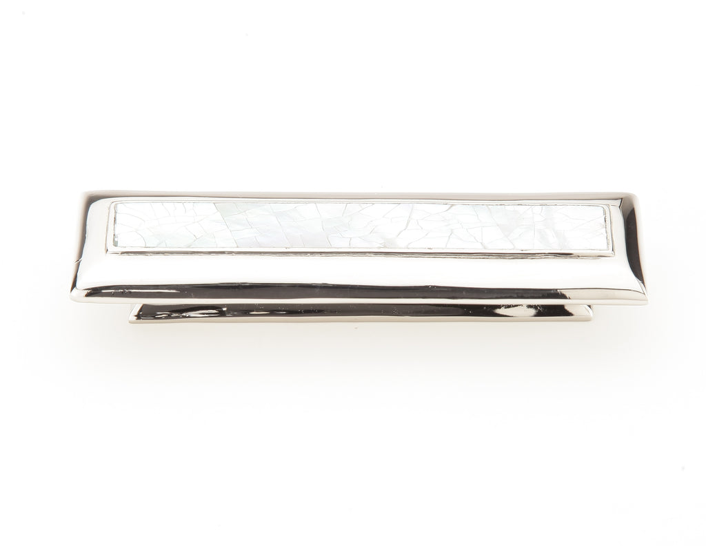 Mother of Pearl Rectangle Pull by Schaub - Polished Nickel - New York Hardware
