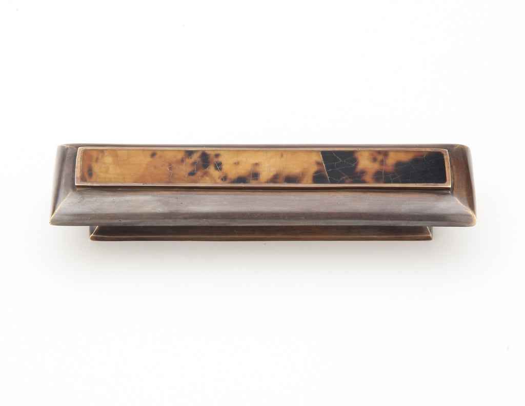 Tiger Penshell Rectangle Pull by Schaub - Dark Antique Bronze - New York Hardware