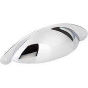 Lyon Cabinet Cup Pull by Jeffrey Alexander - Polished Chrome