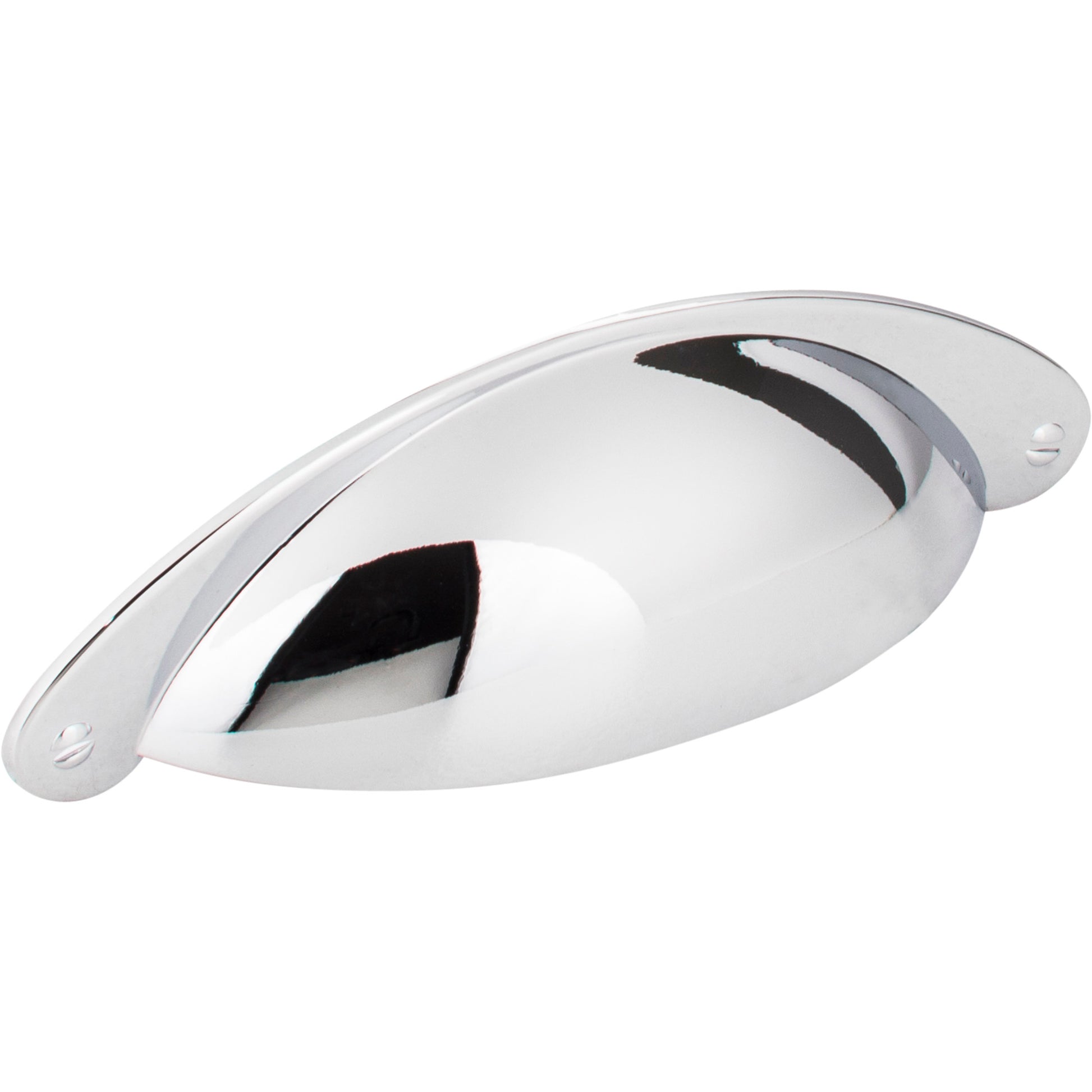 Lyon Cabinet Cup Pull by Jeffrey Alexander - Polished Chrome