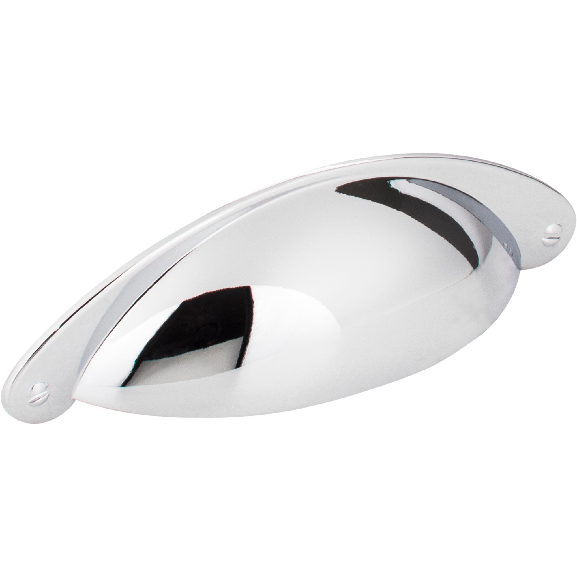 Lyon Cabinet Cup Pull by Jeffrey Alexander - Polished Chrome