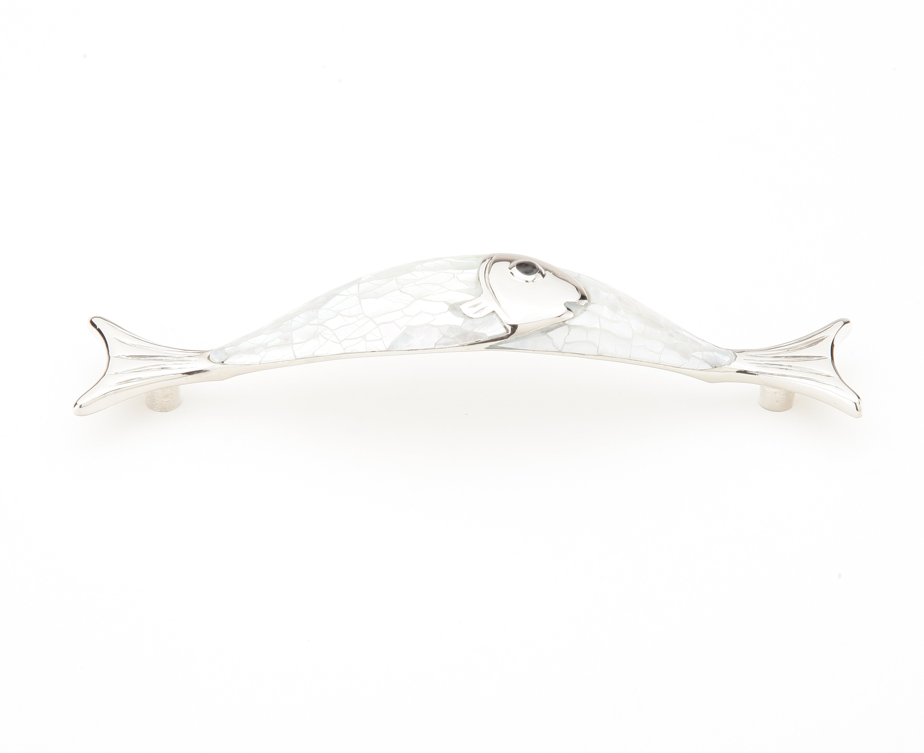 Mother of Pearl Fish Pull by Schaub - Polished Nickel - New York Hardware