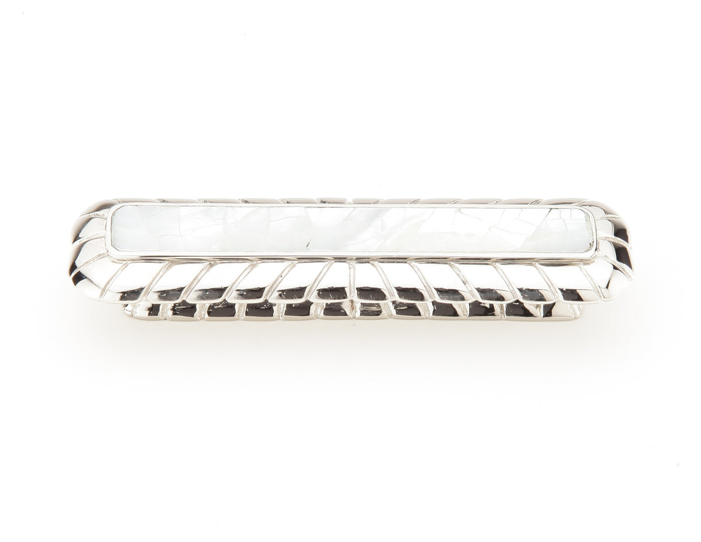 Mother of Pearl Rectangle Pull by Schaub - Polished Nickel - New York Hardware