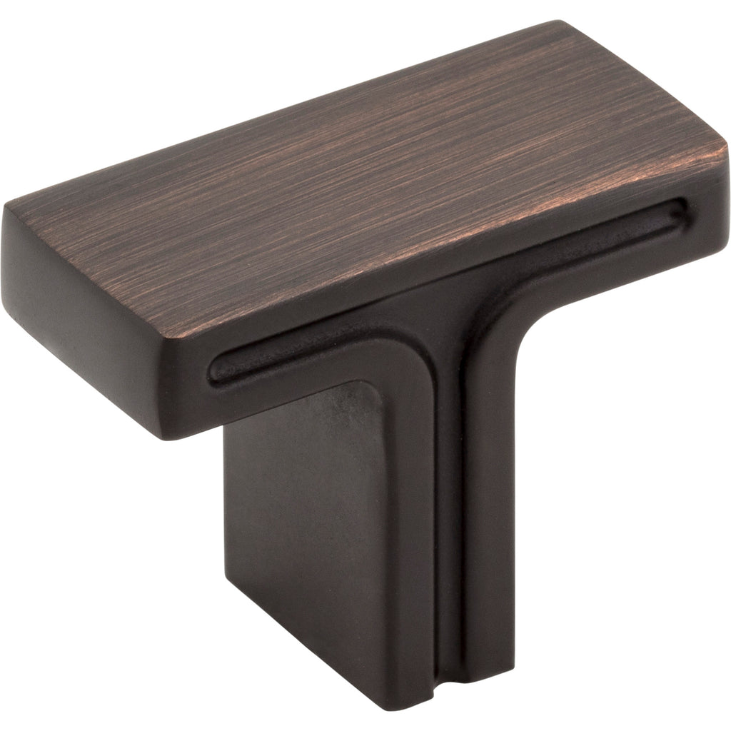 Rectangle Anwick Cabinet Knob by Jeffrey Alexander - Brushed Oil Rubbed Bronze