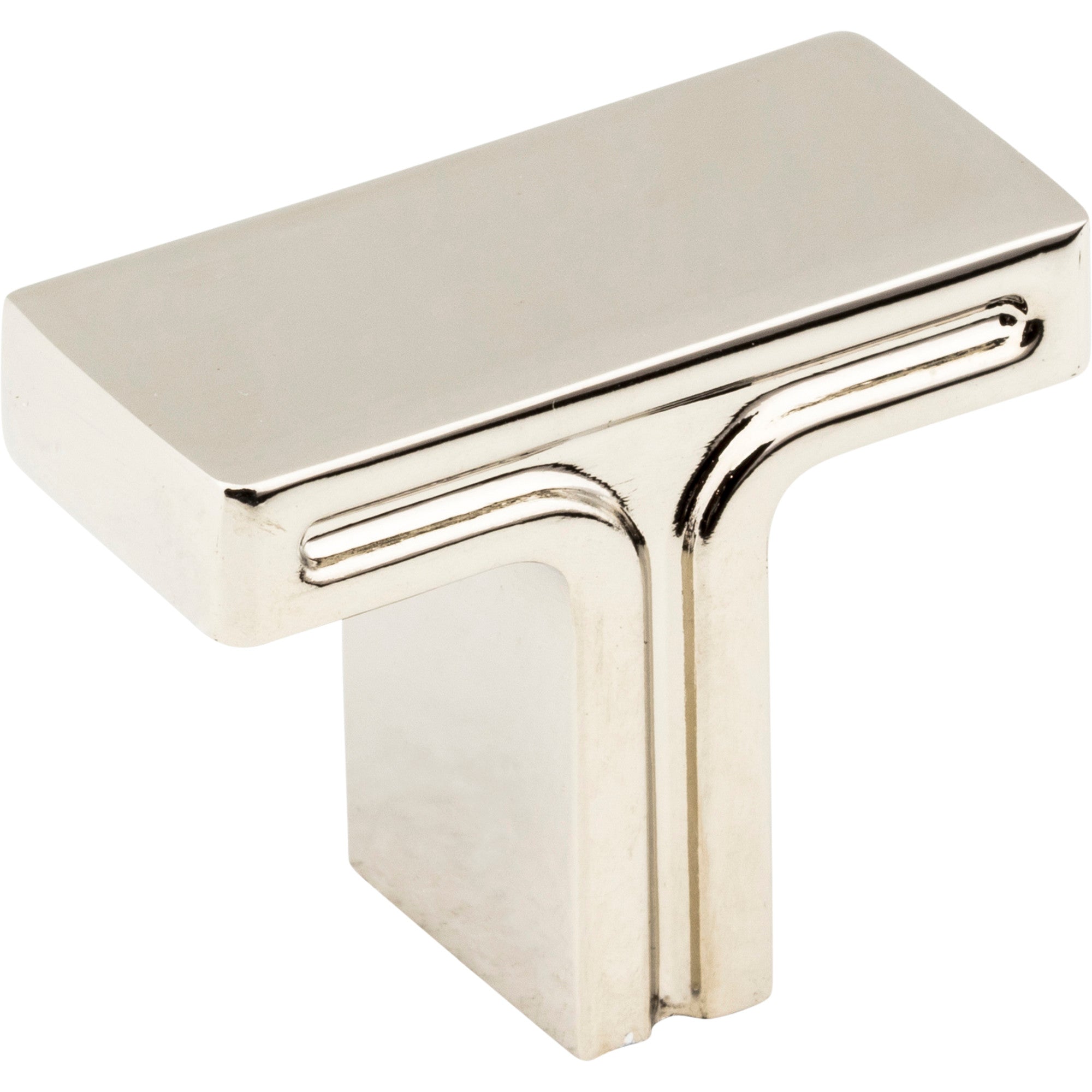 Rectangle Anwick Cabinet Knob by Jeffrey Alexander - Polished Nickel