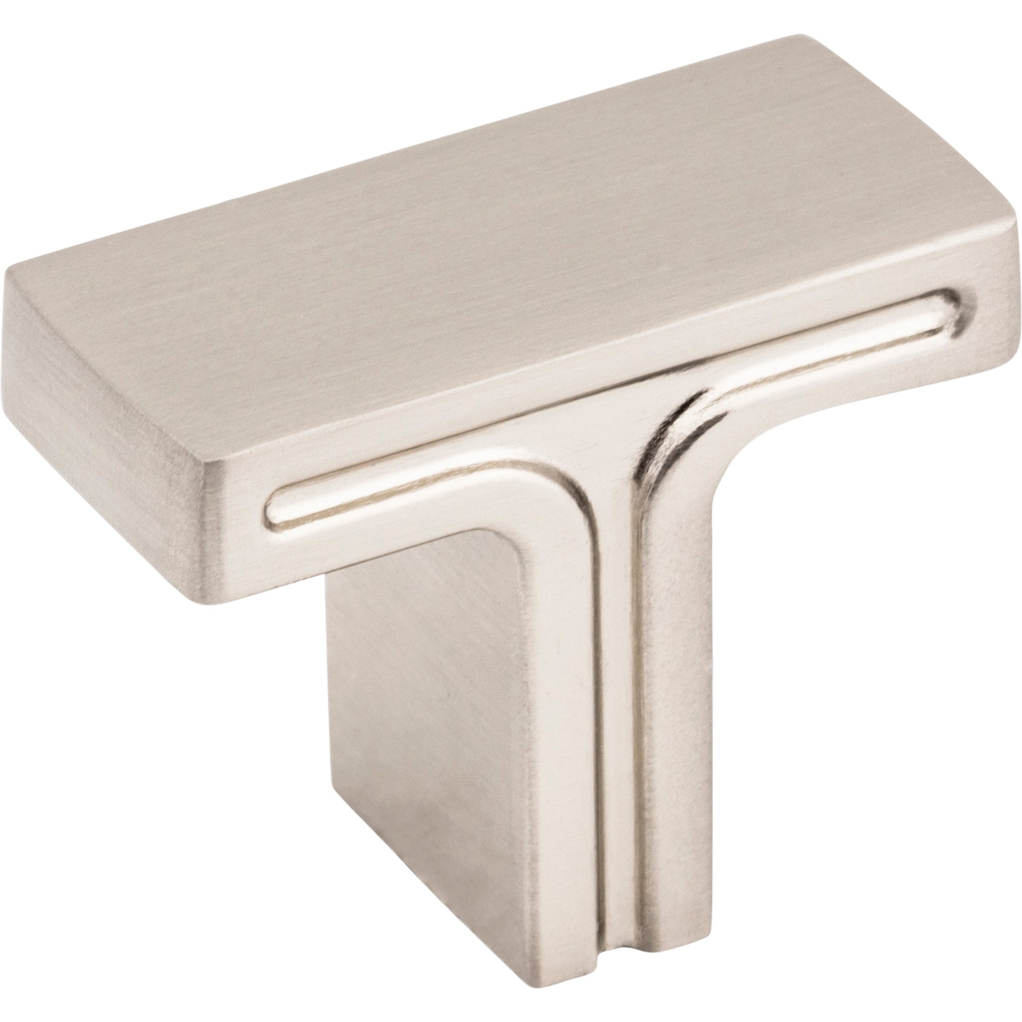 Rectangle Anwick Cabinet Knob by Jeffrey Alexander - Satin Nickel
