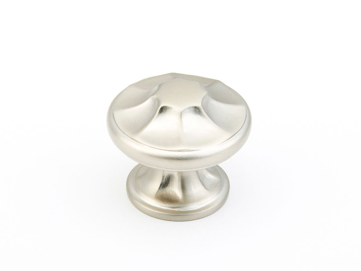 Empire Round Knob by Schaub - Satin Nickel - New York Hardware