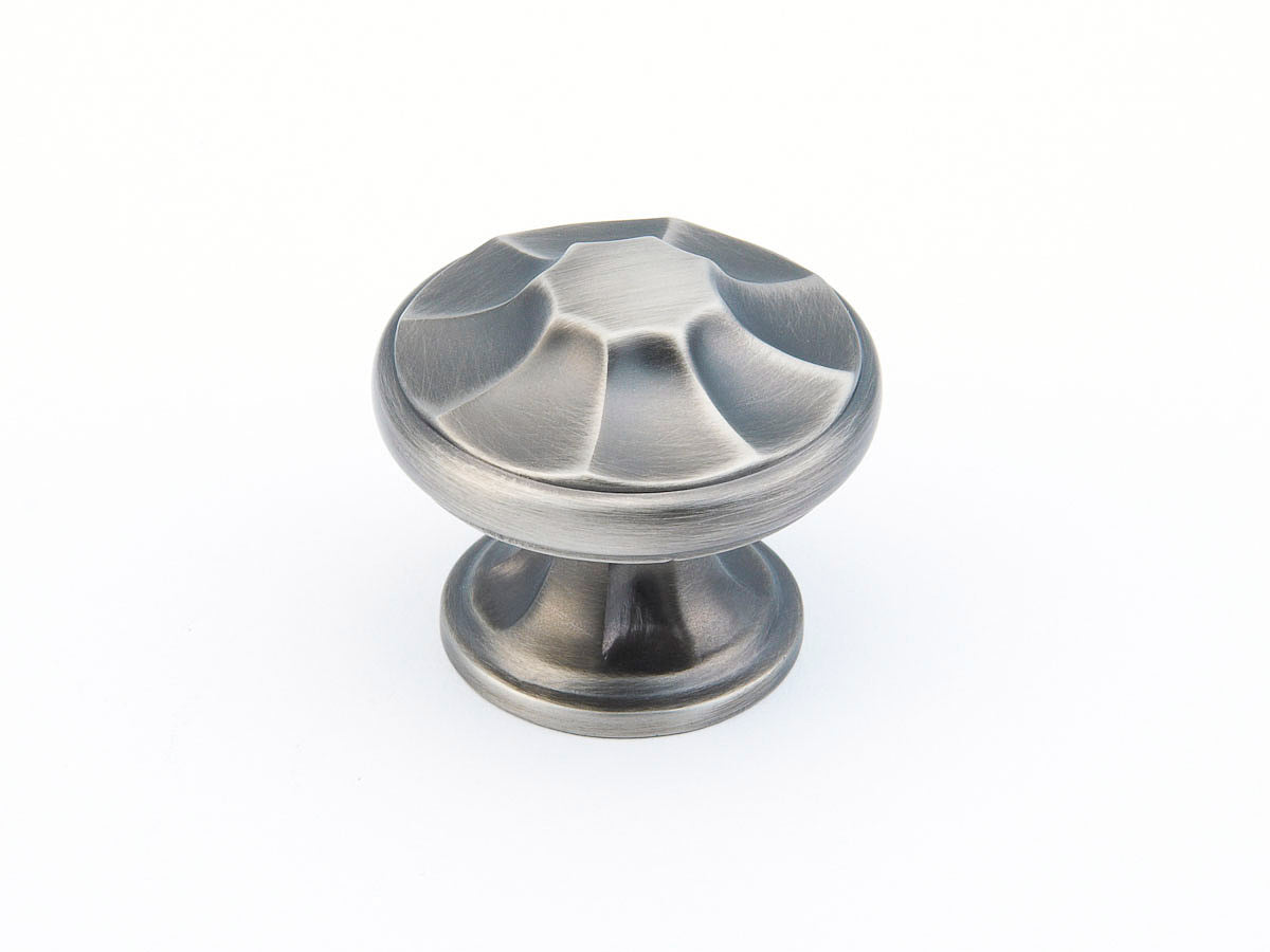 Empire Round Knob by Schaub - Antique Nickel - New York Hardware