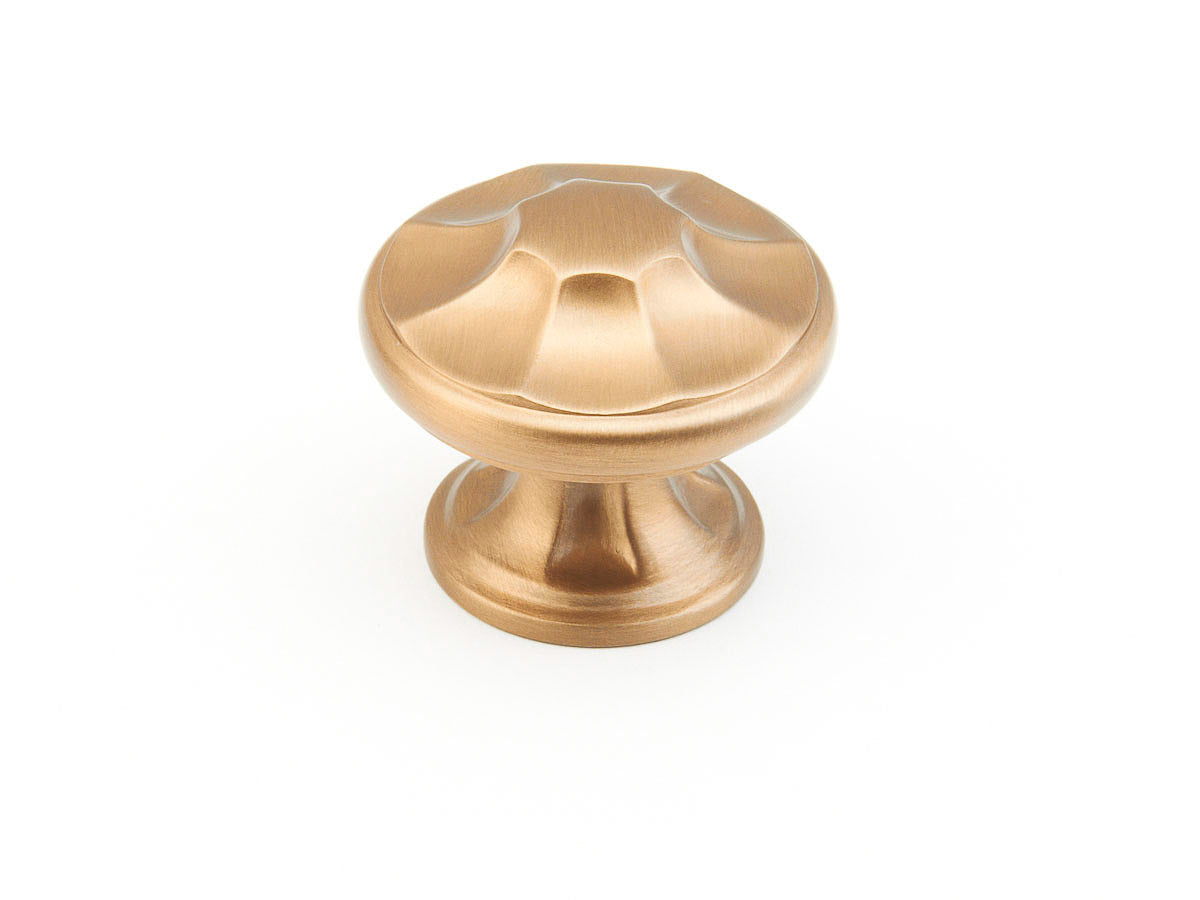 Empire Round Knob by Schaub - Brushed Bronze - New York Hardware
