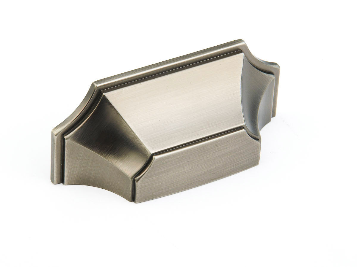 Empire Cup Pull by Schaub - Antique Nickel - New York Hardware