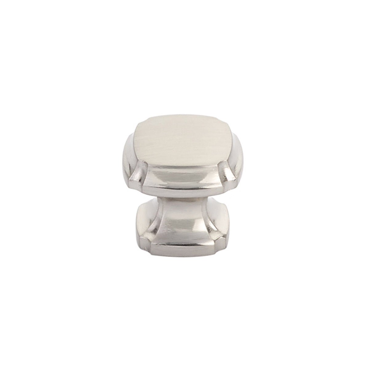 Empire Square Knob by Schaub - Brushed Nickel - New York Hardware