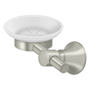 88 Series Frosted Glass Soap Dish by Deltana -  - Brushed Nickel - New York Hardware