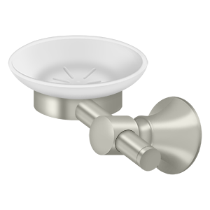 88 Series Frosted Glass Soap Dish by Deltana -  - Brushed Nickel - New York Hardware