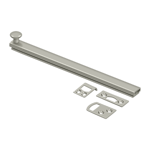 Concealed Screw Surface Bolts HD by Deltana - 8" - Brushed Nickel - New York Hardware