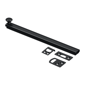 Concealed Screw Surface Bolts HD by Deltana - 8" - Paint Black - New York Hardware