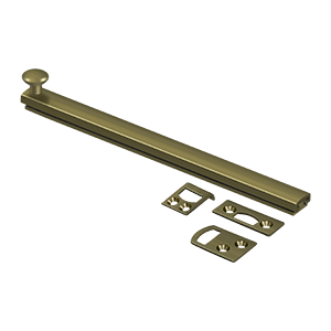 Concealed Screw Surface Bolts HD by Deltana - 8" - Antique Brass - New York Hardware