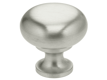 1-3/16" Diameter Omnia Classic Cabinet Knob Satin Stainless Steel - New York Hardware