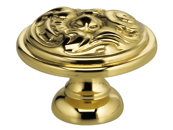1" Diameter Omnia Ornate Classic Swirl Cabinet Knob - New York Hardware