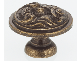 1" Diameter Omnia Ornate Classic Swirl Cabinet Knob - New York Hardware